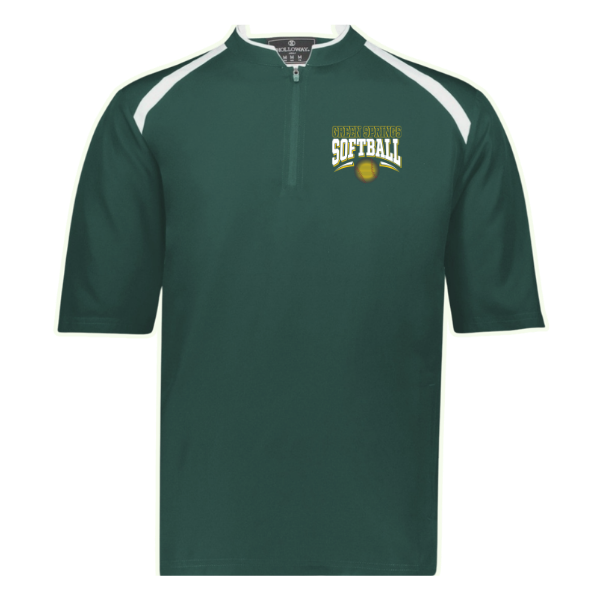 Short Sleeve Quarter Zip Letter M