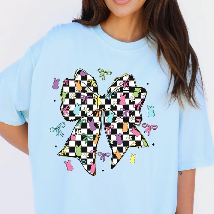 Checkered Easter Bow