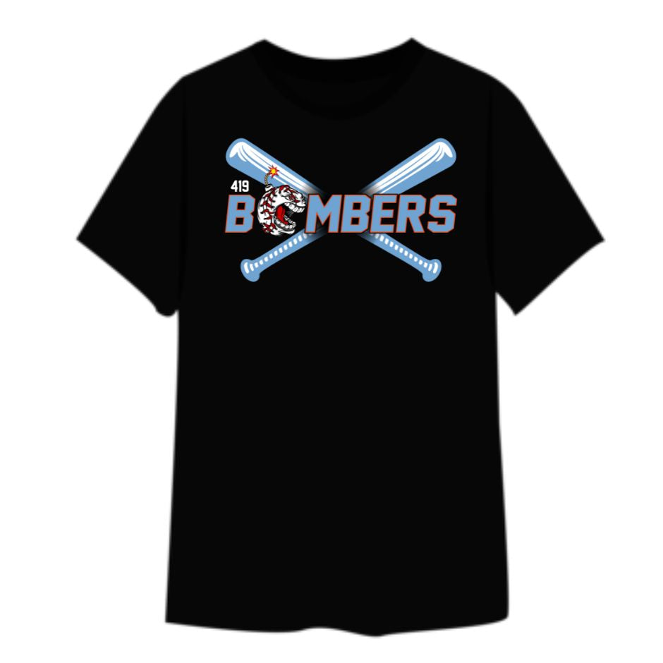 Bombers T-Shirt - Black- softstyle