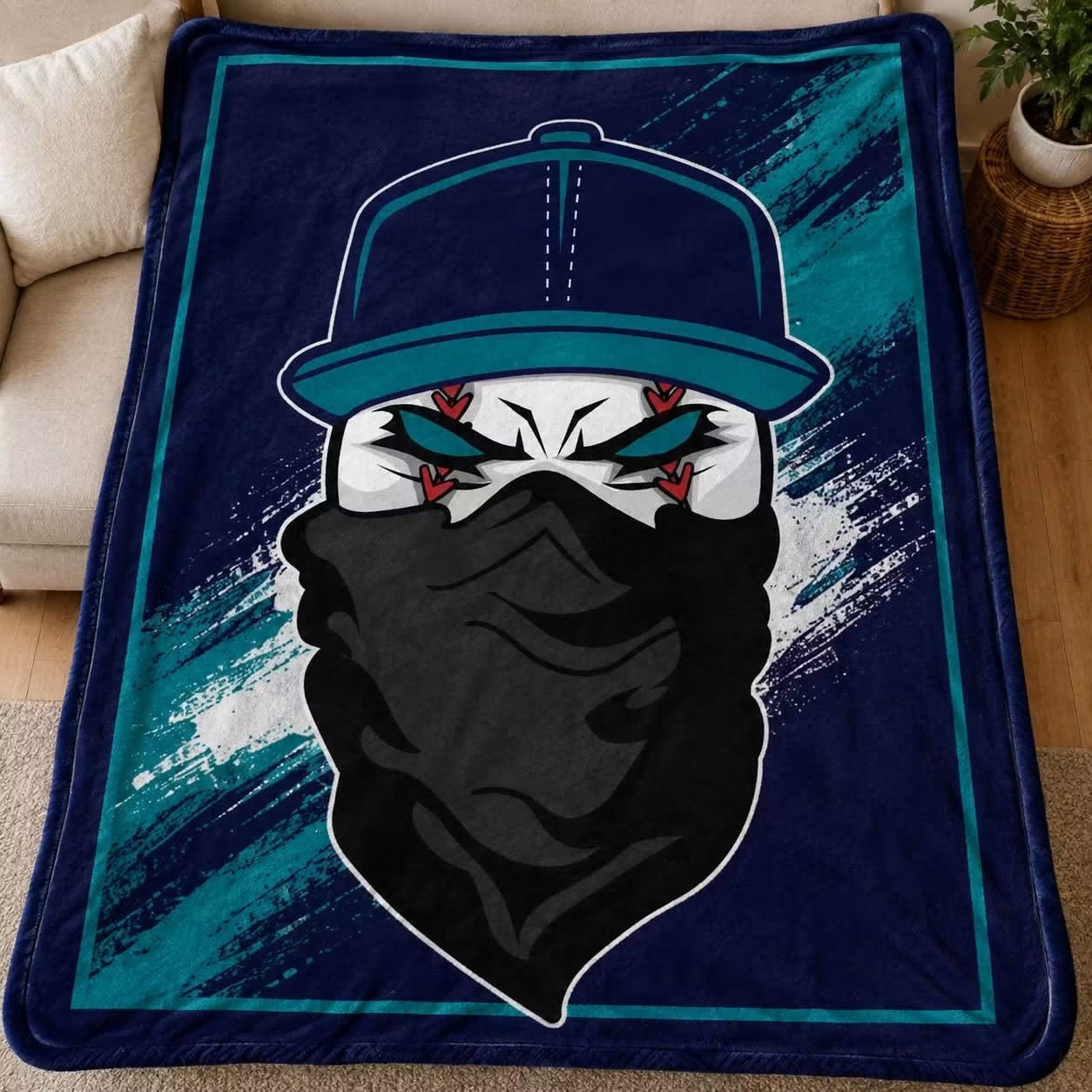 BASE BANDITS BASEBALL BLANKET