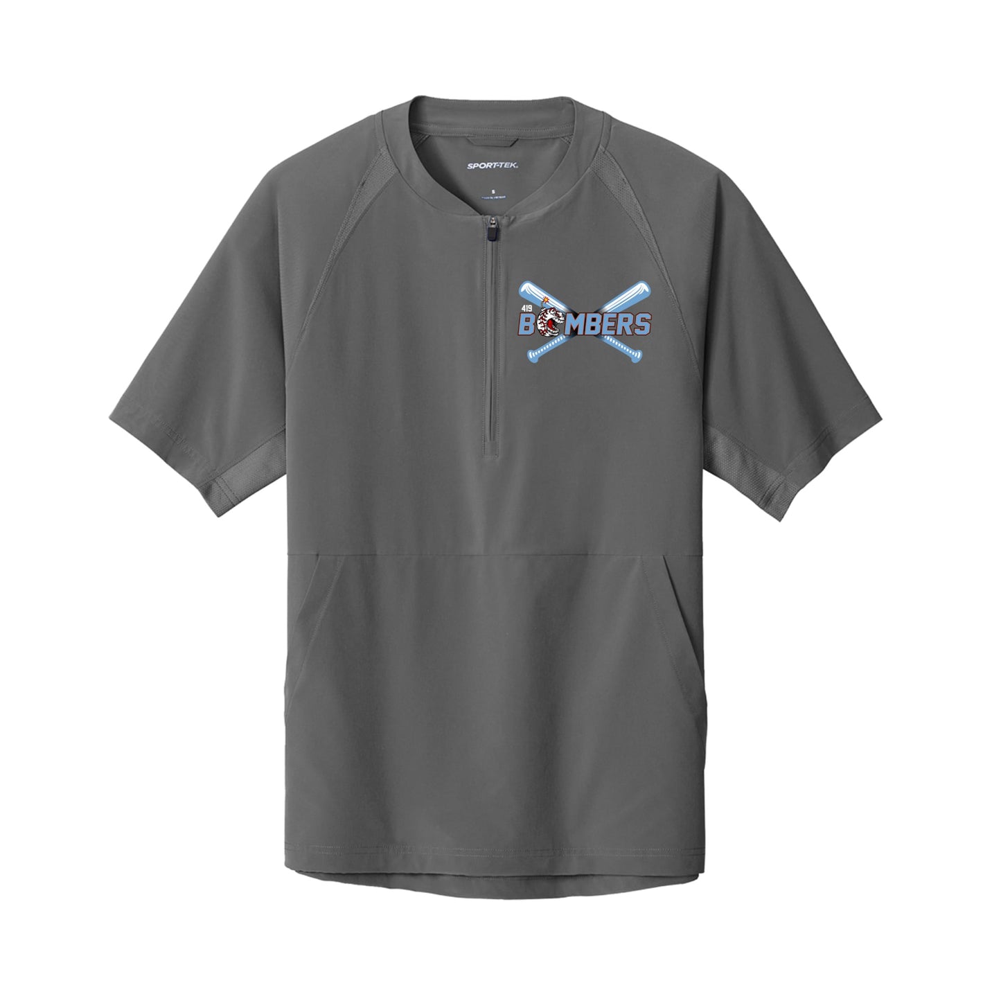 Bombers Short Sleeve Quarter Zip - Gray