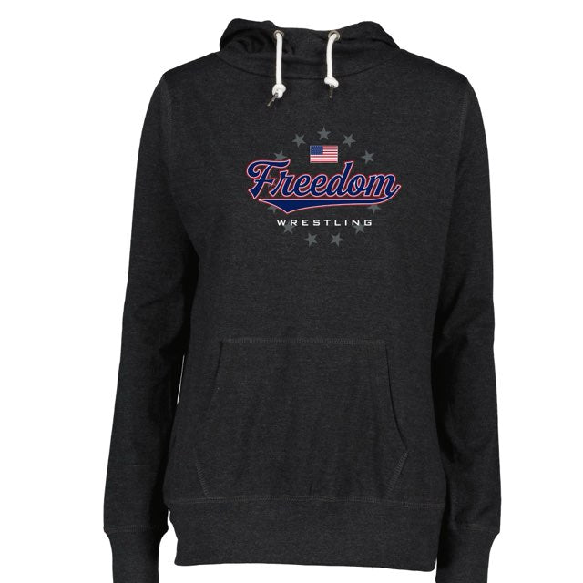 Freedom Wrestling Women’s Funnel Neck Hooded Tee