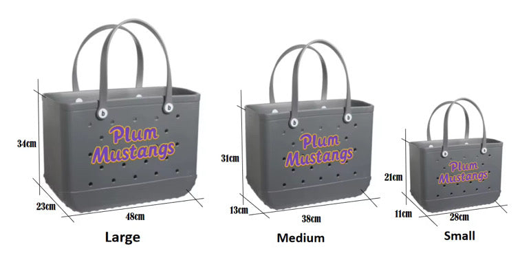 PLUM MUSTANGS EVA TOTE BAG FUNDRASIER ENDS 8/16