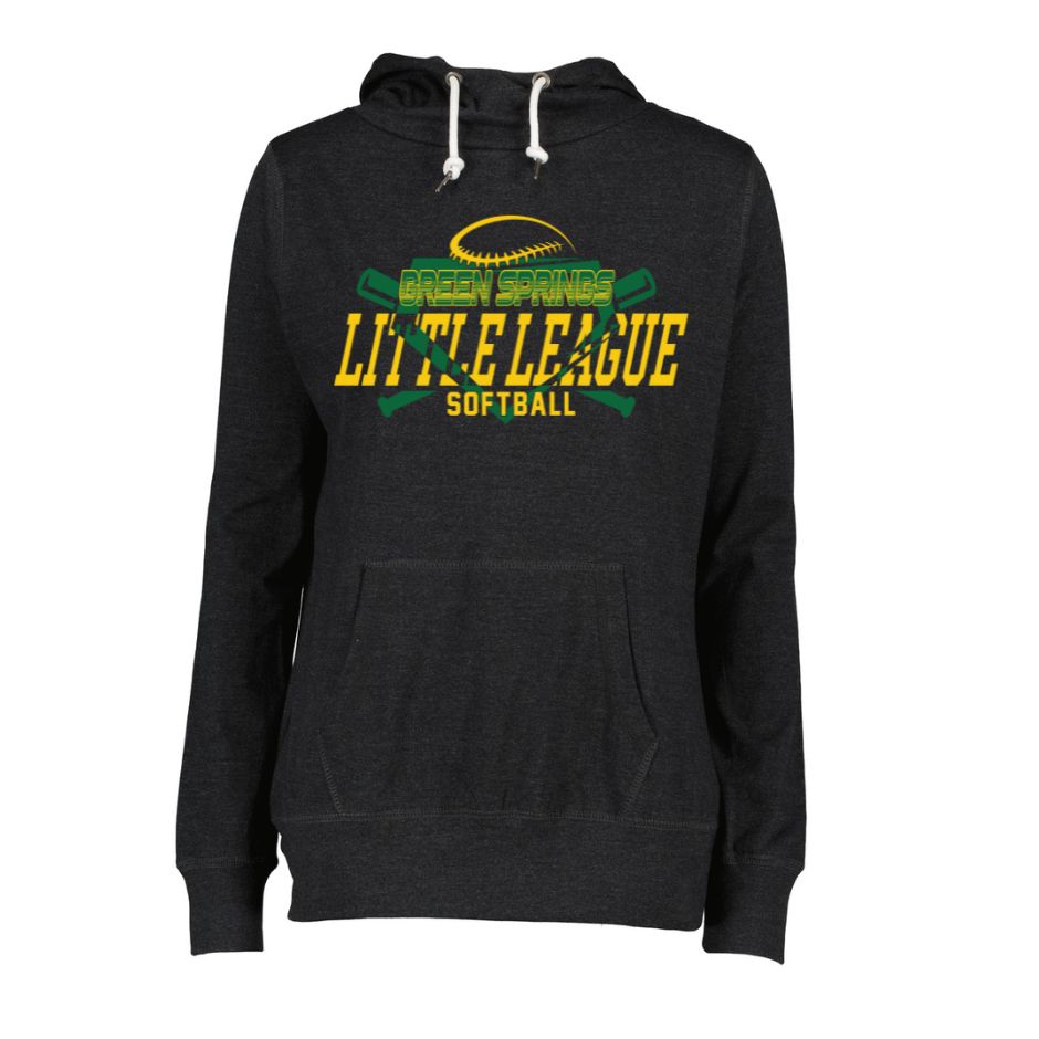 Green Springs Softball Ladies Longsleeve Funnel Neck Hooded Tee