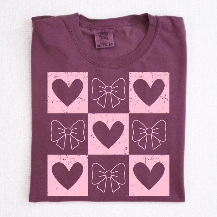 Pink Heart Grid
