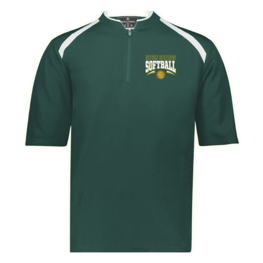 Short Sleeve Quarter Zip Letter M