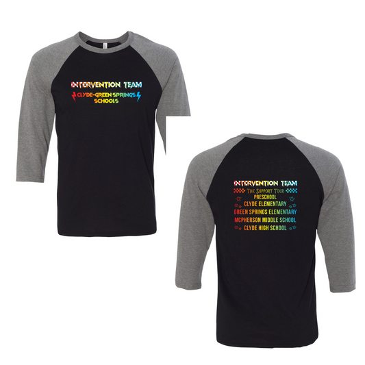 Clyde Green Springs School - Intervention Baseball Tee