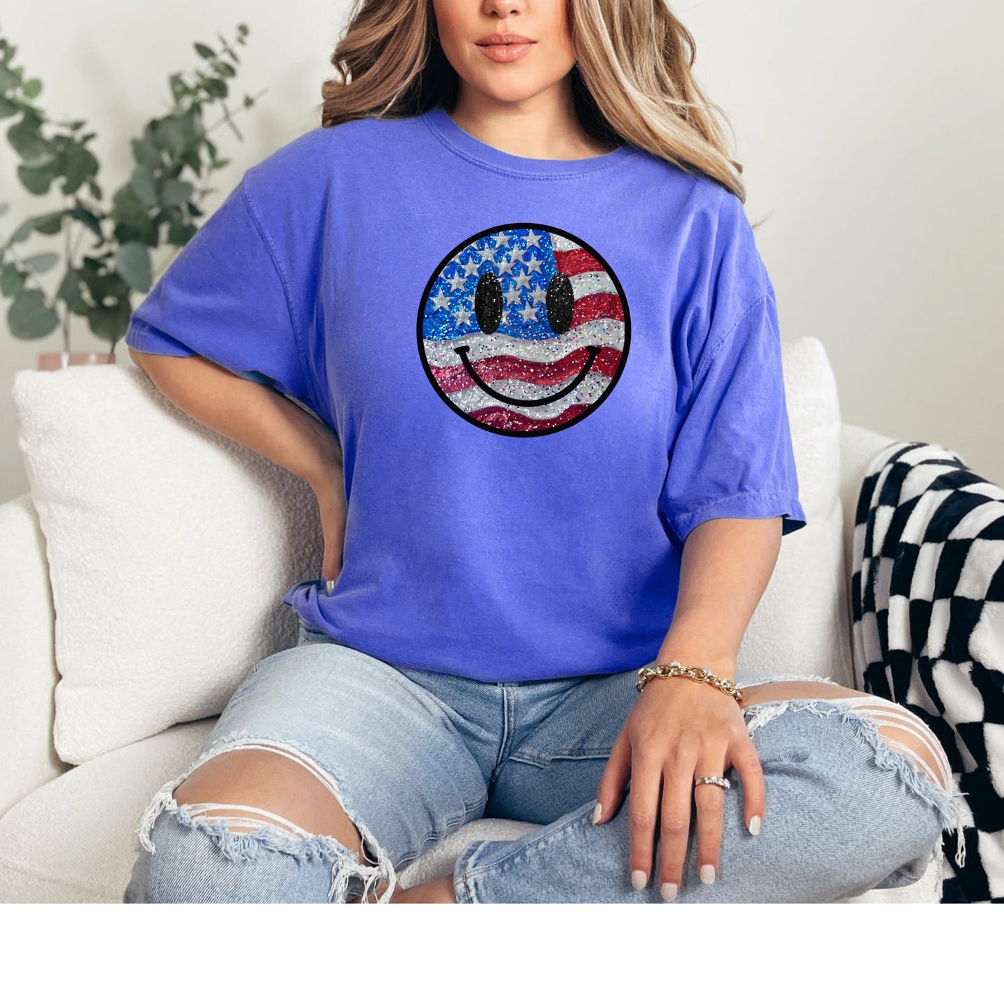 Red White and Blue Smile
