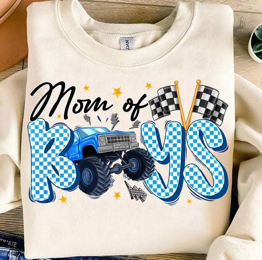 Mom of Boys - Checkered