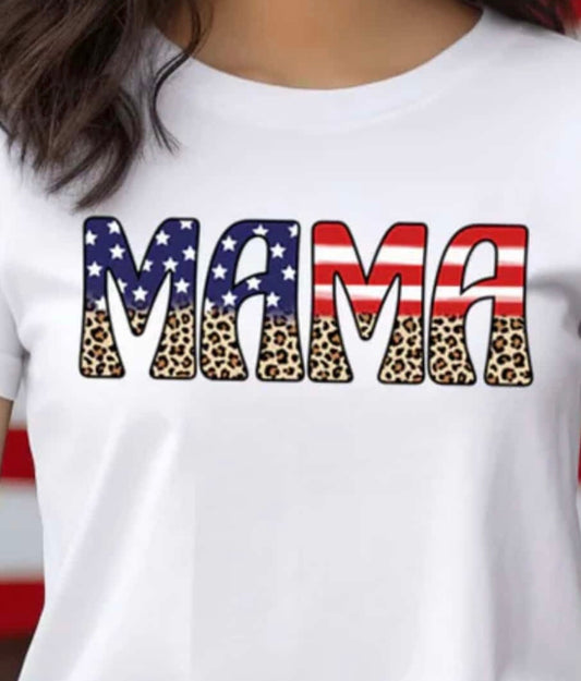 Red, white and Cheetah Mama