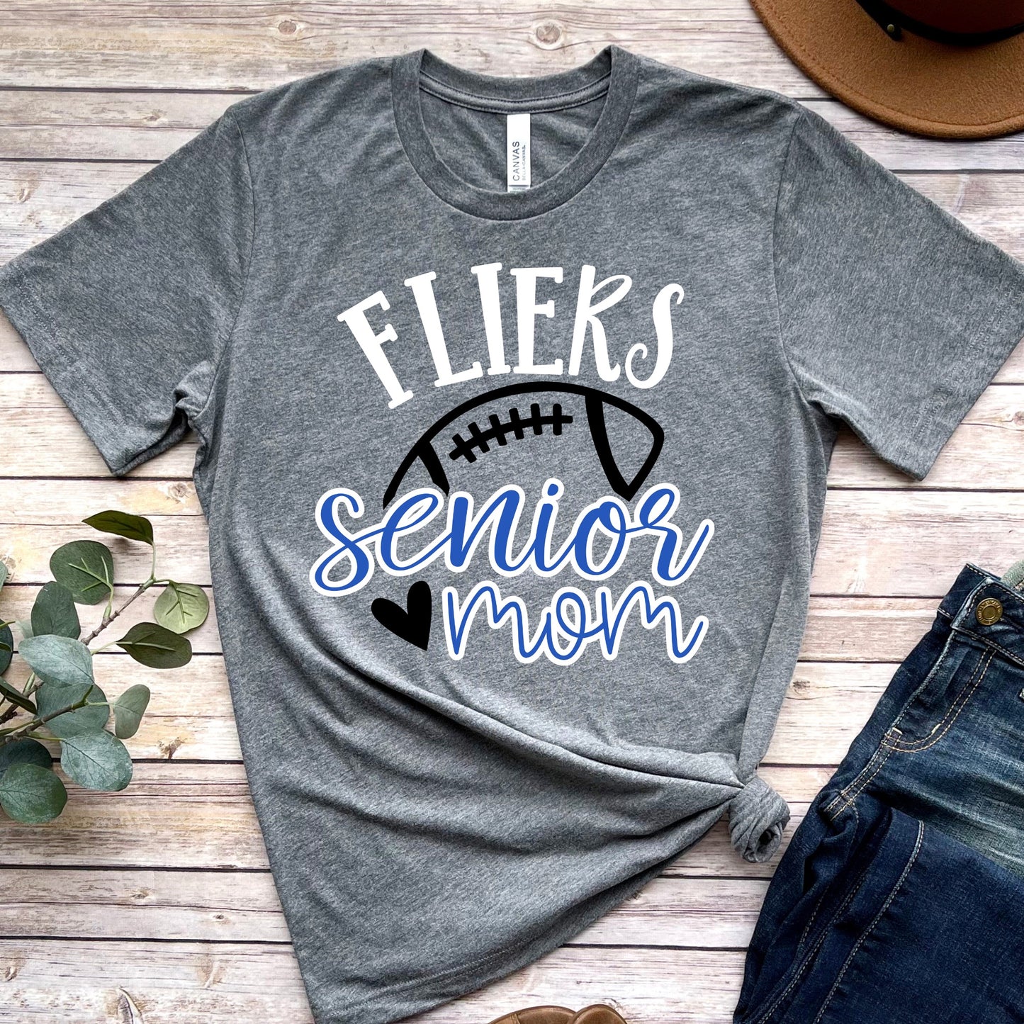 Clyde Flier Football Senior Mom Sweatshirt