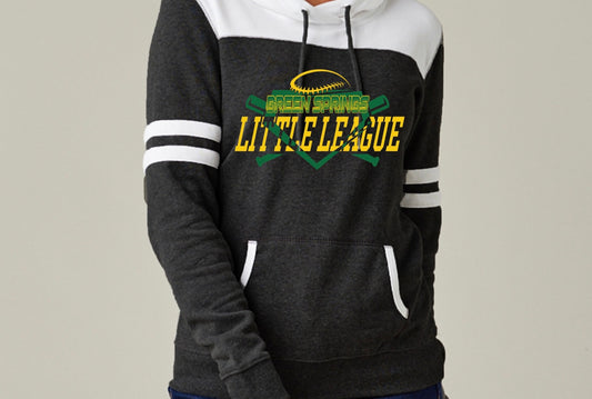 Ladies Varsity Fleece Pullover Hoodie Letter H