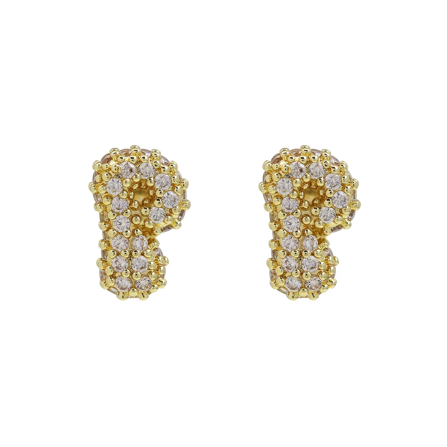 *Bold Initial Bubble Studs*- LETTERS L AND K