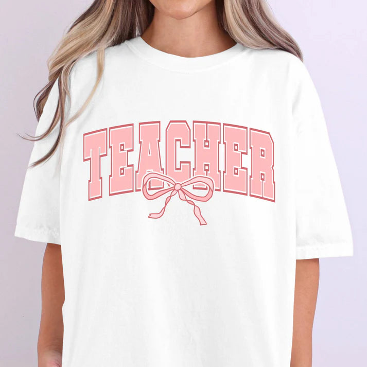 Teacher - Pink bow