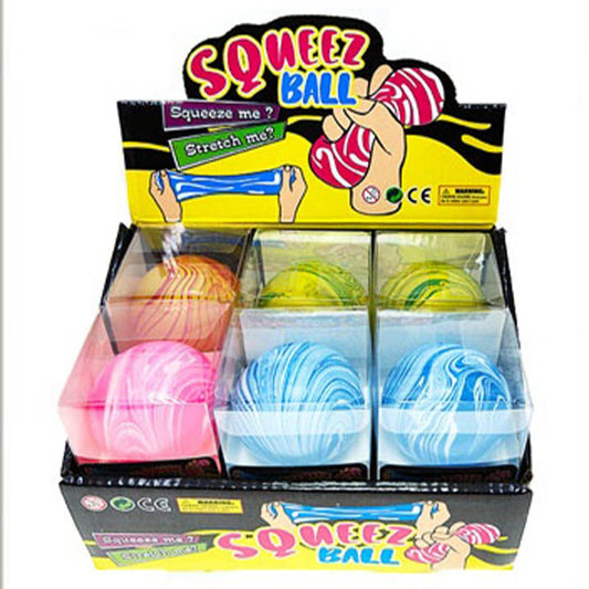 Marbled Round Shaped Maltose Squishy Toy: ASSORTED COLOR / ONE SIZE(12)