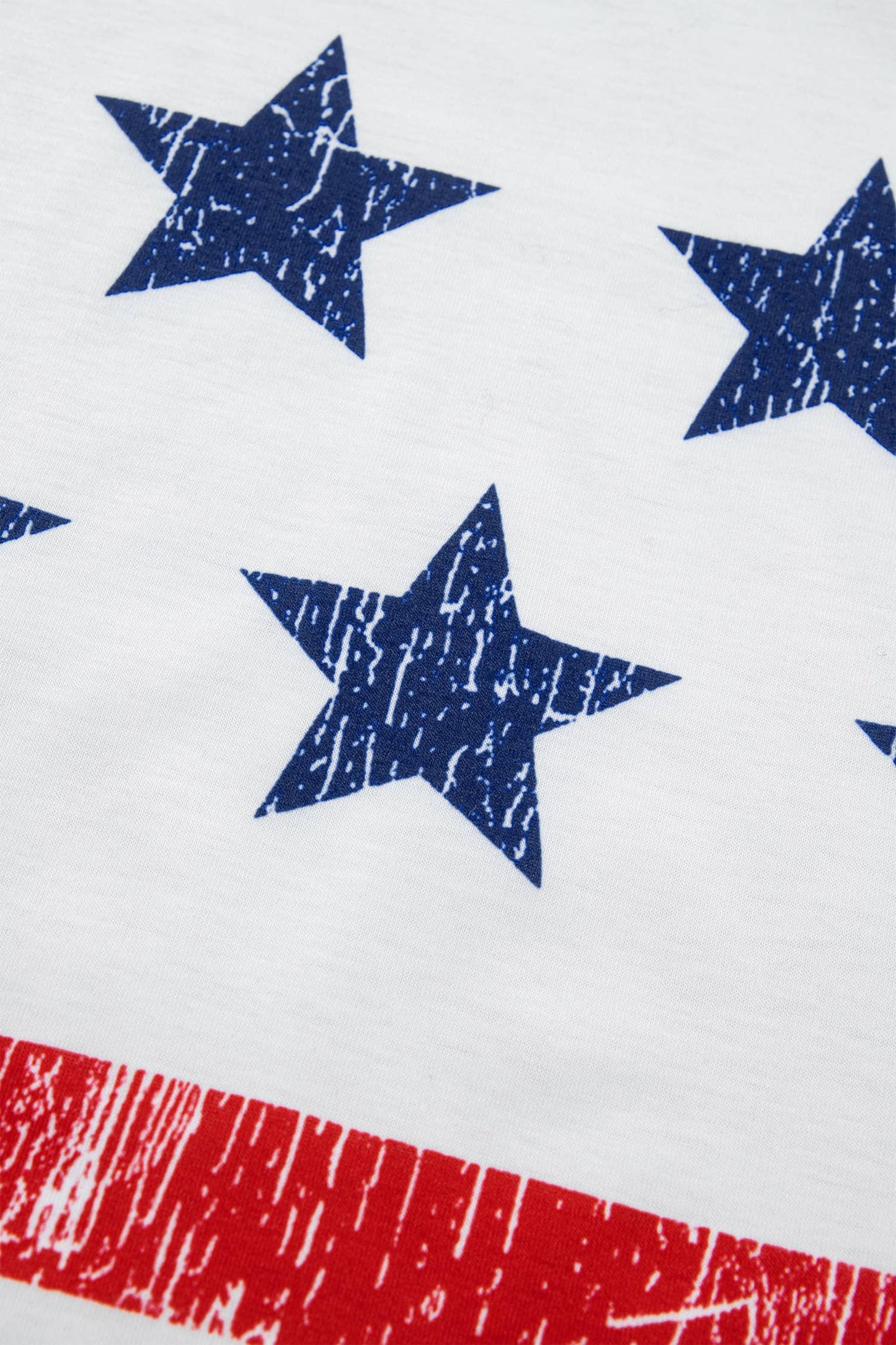 66 Vintage Stars and Stripes Printed Casual Tank Top (S-XL): White / Missy / S