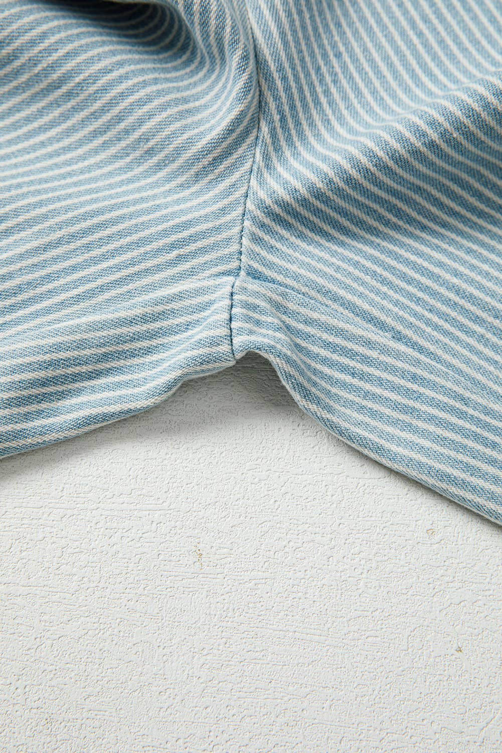 66 Spring 2026 Stripe Mid Rise Drawstring Waist Denim Jeans: Blue / Missy / 4