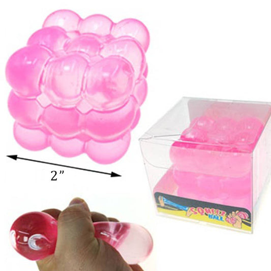 Embossed Cube Shaped Maltose Squishy Toy: ASSORTED COLOR / ONE SIZE(12)
