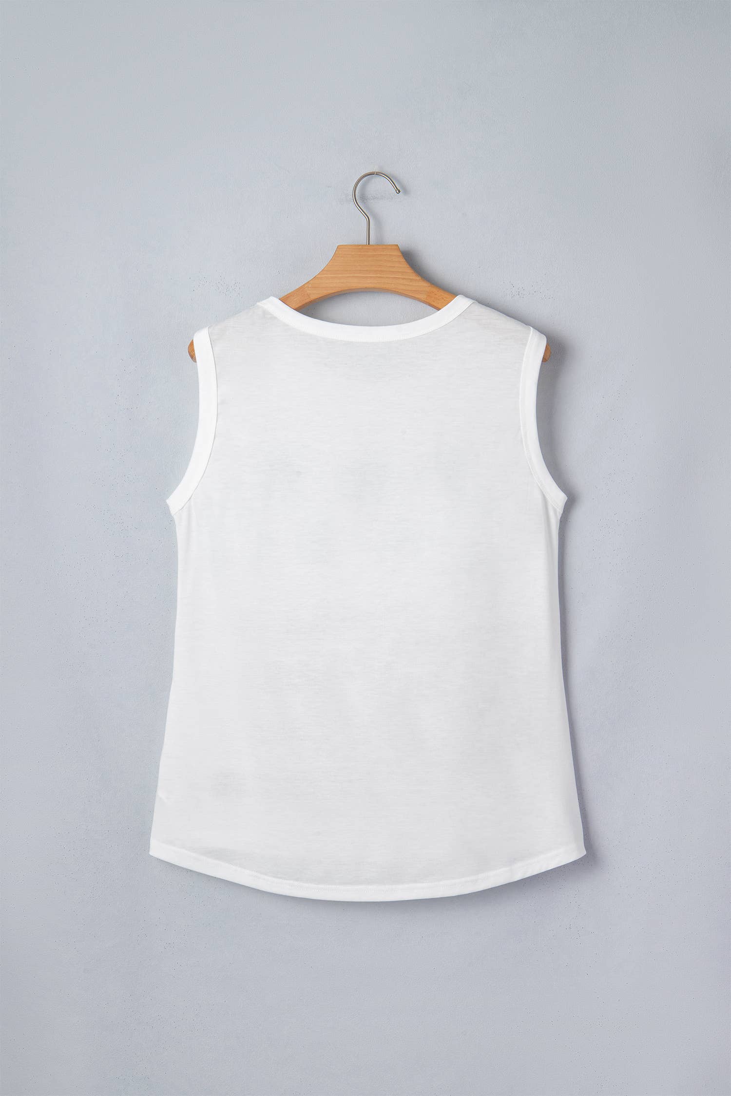 66 Vintage Stars and Stripes Printed Casual Tank Top (S-XL): White / Missy / XL