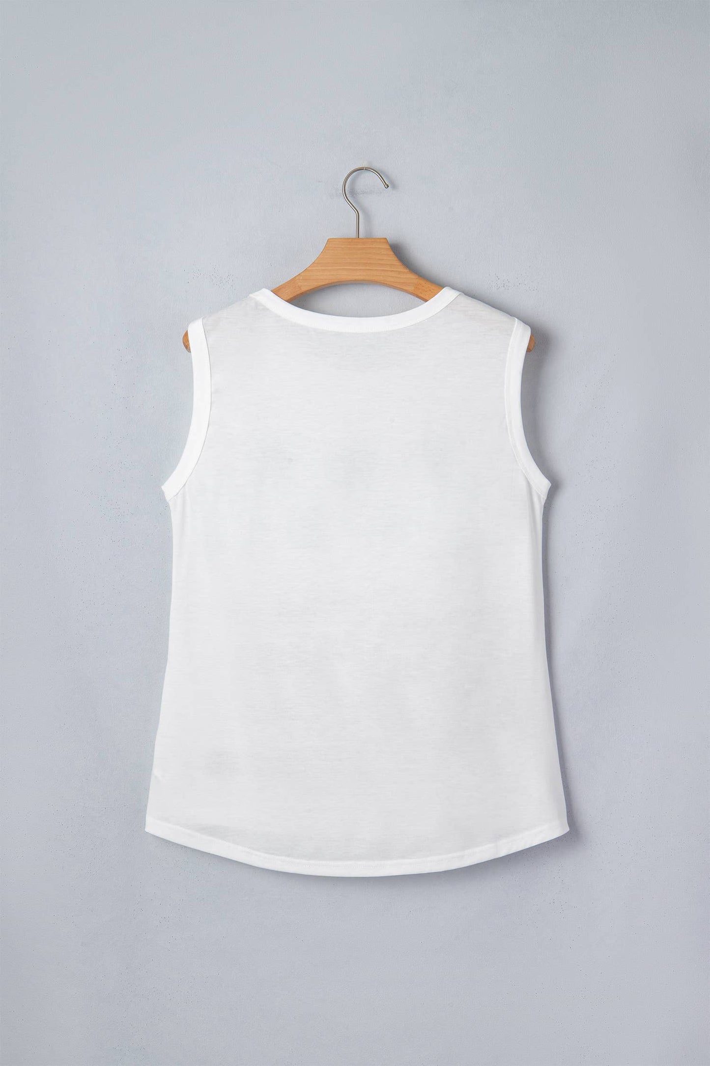 66 Vintage Stars and Stripes Printed Casual Tank Top (S-XL): White / Missy / M